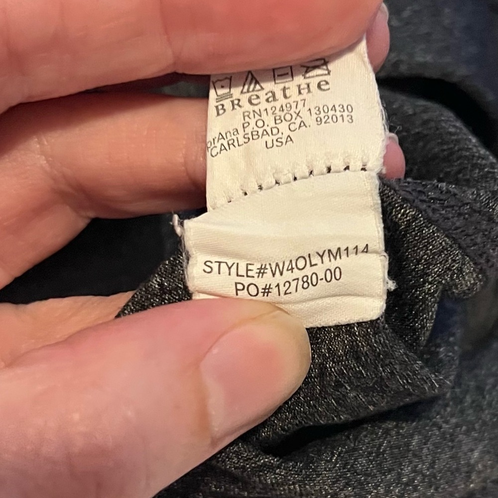 Prana Charcoal Gray Olympia Knicker Knee Length Capri Leggings Size Small - Picture 10 of 10
